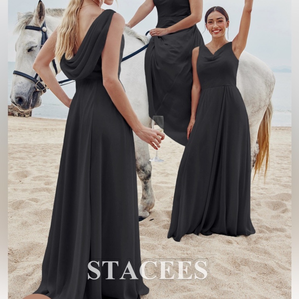 New with tags Stacey’s black sleeveless special occasion dress size four.